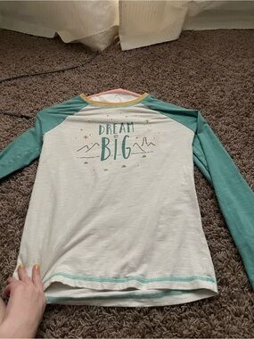 Matilda Jane White & Teal 'Dream Big' Raglan Long Sleeve Tee